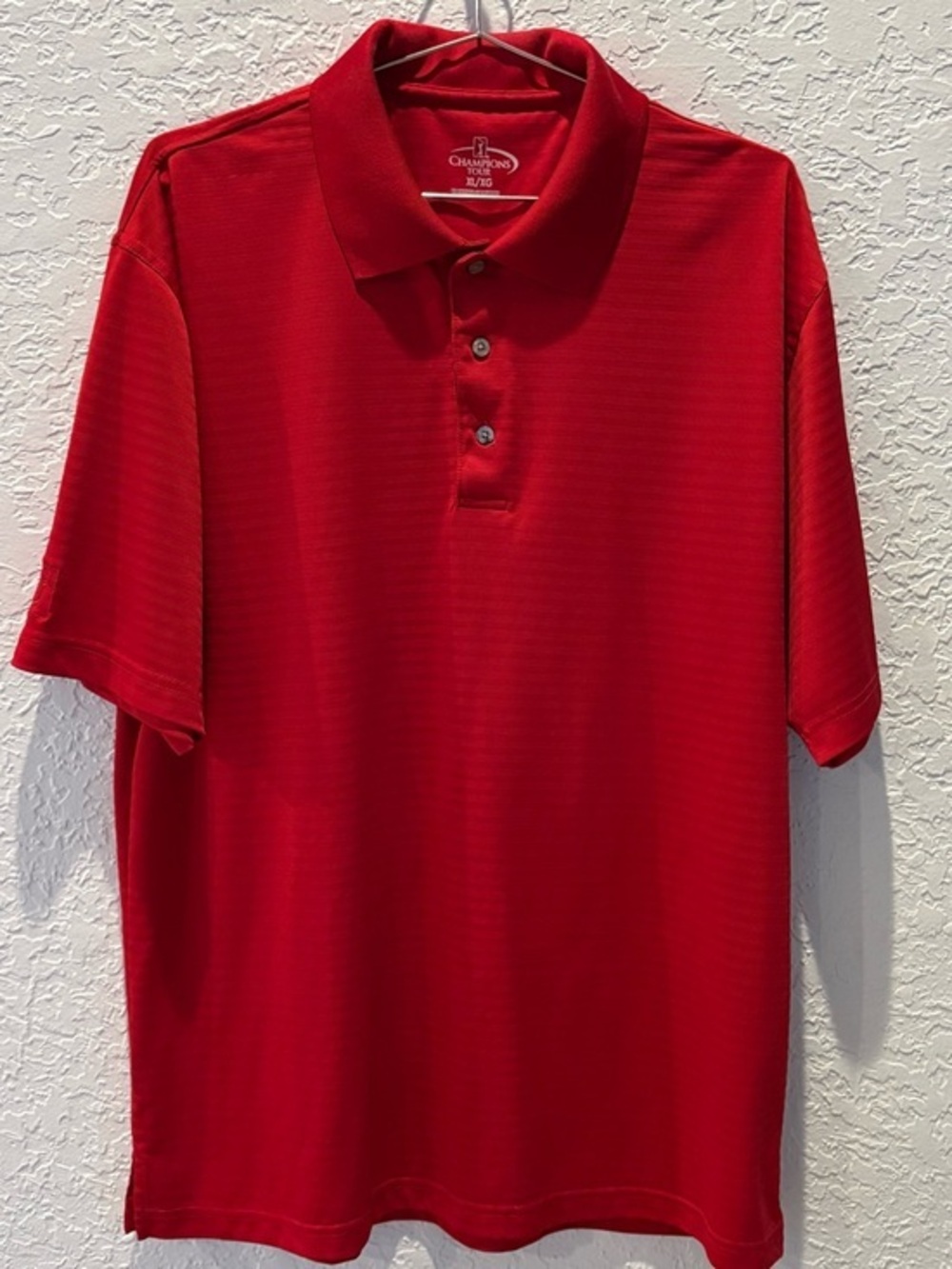 Champion Men's Red Short-Sleeve Polo Shirt
